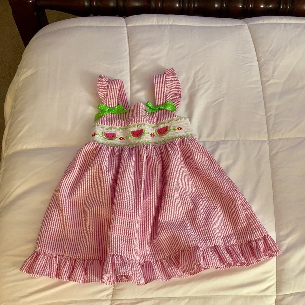 Good Lad Pink and White Striped Girls Sundress